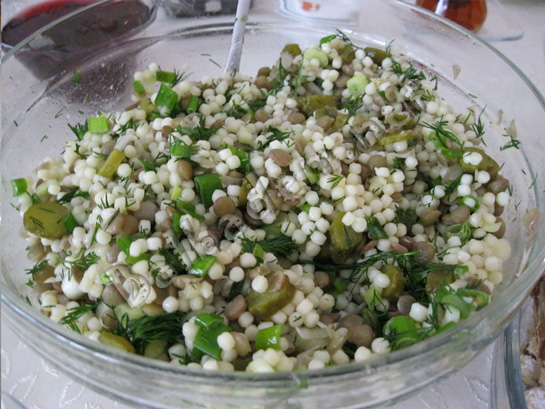 Kuskuslu Yeşil Mercimek Salatası